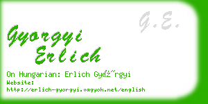 gyorgyi erlich business card